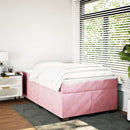 kontinentalseng med madras 120x190 cm velour lyserød