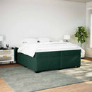 kontinentalseng med madras 200x200 cm fløjl mørkegrøn