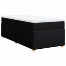 kontinentalseng med madras 90x190 cm stof sort