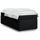kontinentalseng med madras 90x200 cm stof sort