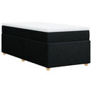 kontinentalseng med madras 100x200 cm stof sort
