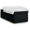 kontinentalseng med madras 100x200 cm stof sort