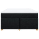 kontinentalseng med madras 140x190 cm stof sort