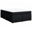 kontinentalseng med madras 140x190 cm stof sort