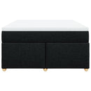kontinentalseng med madras 140x200 cm stof sort