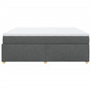 kontinentalseng med madras 180x200 cm stof mørkegrå