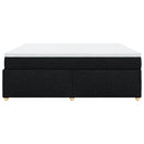kontinentalseng med madras 180x200 cm stof sort