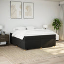 kontinentalseng med madras 200x200 cm stof sort