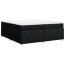 kontinentalseng med madras 200x200 cm stof sort
