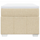 kontinentalseng med madras 90x200 cm stof cremefarvet