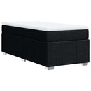 kontinentalseng med madras 100x200 cm stof sort