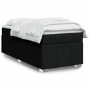 kontinentalseng med madras 100x200 cm stof sort