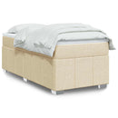 kontinentalseng med madras 100x200 cm stof cremefarvet