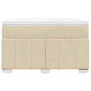 kontinentalseng med madras 120x190 cm stof cremefarvet