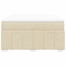 kontinentalseng med madras 140x190 cm stof cremefarvet