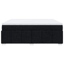 kontinentalseng med madras 200x200 cm stof sort