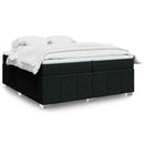 kontinentalseng med madras 200x200 cm stof sort