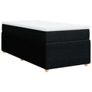 kontinentalseng med madras 90x190 cm stof sort