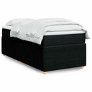 kontinentalseng med madras 90x190 cm stof sort