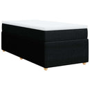 kontinentalseng med madras 90x200 cm stof sort