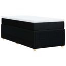 kontinentalseng med madras 90x200 cm stof sort