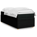 kontinentalseng med madras 90x200 cm stof sort
