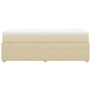 kontinentalseng med madras 90x200 cm stof cremefarvet