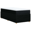kontinentalseng med madras 100x200 cm stof sort