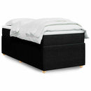 kontinentalseng med madras 100x200 cm stof sort