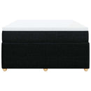 kontinentalseng med madras 140x190 cm stof sort