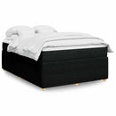 kontinentalseng med madras 140x190 cm stof sort