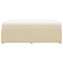 kontinentalseng med madras 140x190 cm stof cremefarvet