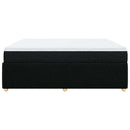 kontinentalseng med madras 200x200 cm stof sort