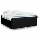 kontinentalseng med madras 200x200 cm stof sort