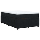 kontinentalseng med madras 120x190 cm velour sort