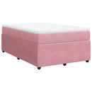 kontinentalseng 120x200 cm fløjl lyserød