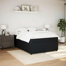 kontinentalseng med madras 140x190 cm fløjl sort