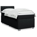 kontinentalseng med madras 80x200 cm stof sort