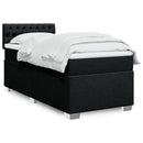 kontinentalseng med madras 90x190 cm stof sort