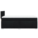 kontinentalseng med madras 90x200 cm stof sort