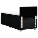 kontinentalseng med madras 90x200 cm stof sort