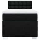 kontinentalseng med madras 90x200 cm stof sort