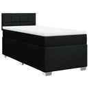 kontinentalseng med madras 100x200 cm stof sort