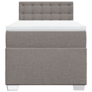 kontinentalseng med madras 100x200 cm stof gråbrun