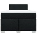 kontinentalseng med madras 120x190 cm stof sort