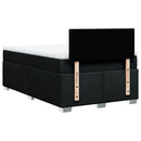 kontinentalseng med madras 120x190 cm stof sort