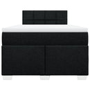 kontinentalseng med madras 120x190 cm stof sort