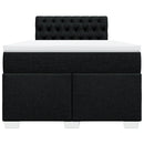 kontinentalseng med madras 120x190 cm stof sort