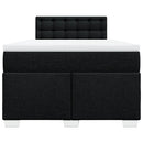 kontinentalseng med madras 120x190 cm stof sort