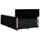 kontinentalseng med madras 140x190 cm stof sort